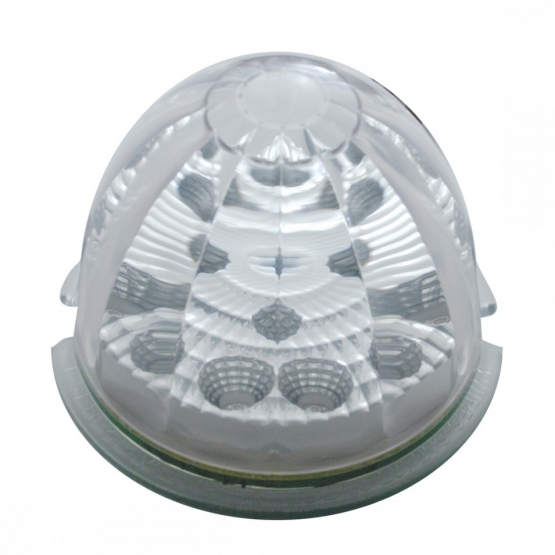 17 LED Reflector Watermelon Maze Cab Light - Amber LED/Clear Lens