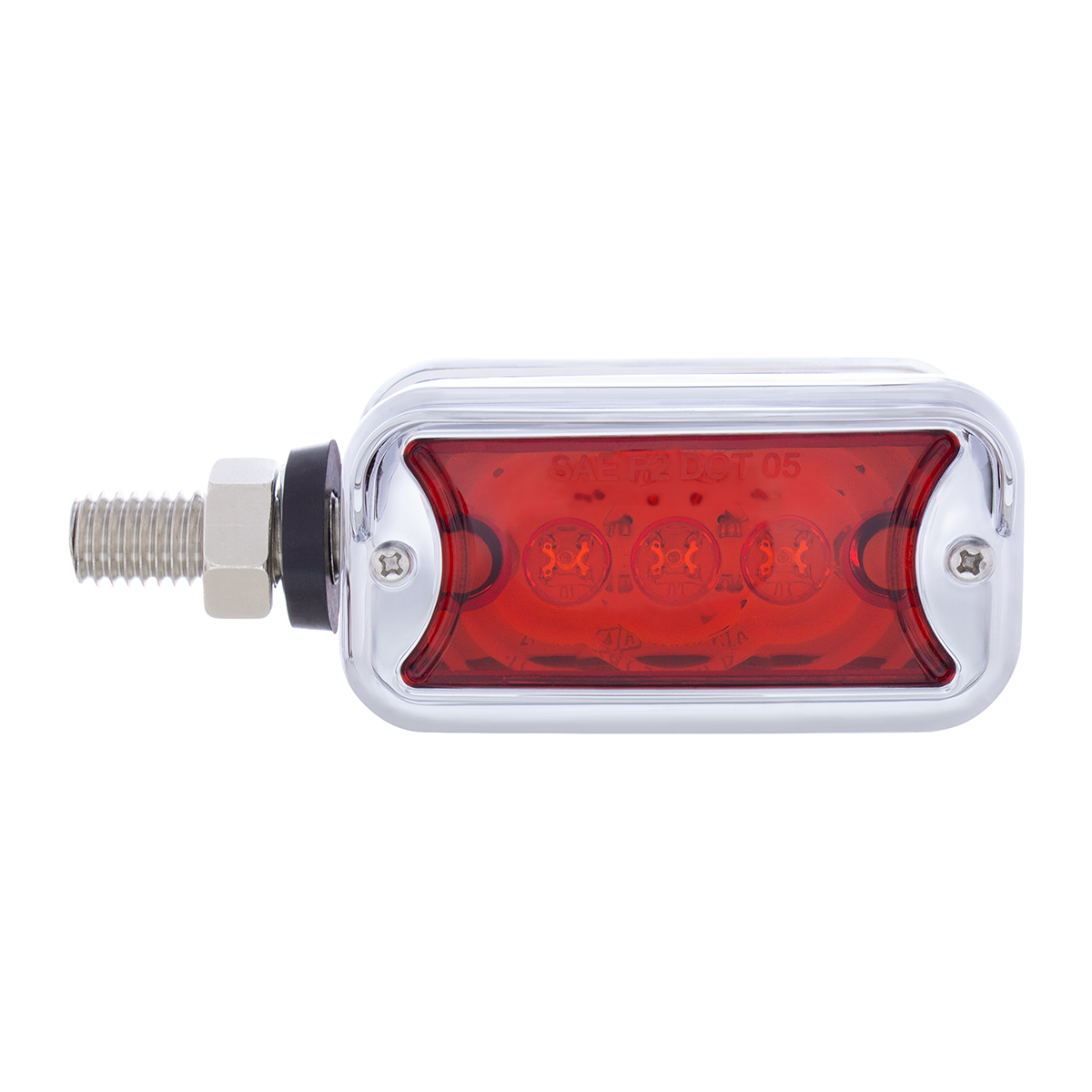 6 LED Single Function Double Face Light W/Visor - Horizontal Mount - Amber & Red LED/Amber & Red Lens - Thumbnail 8