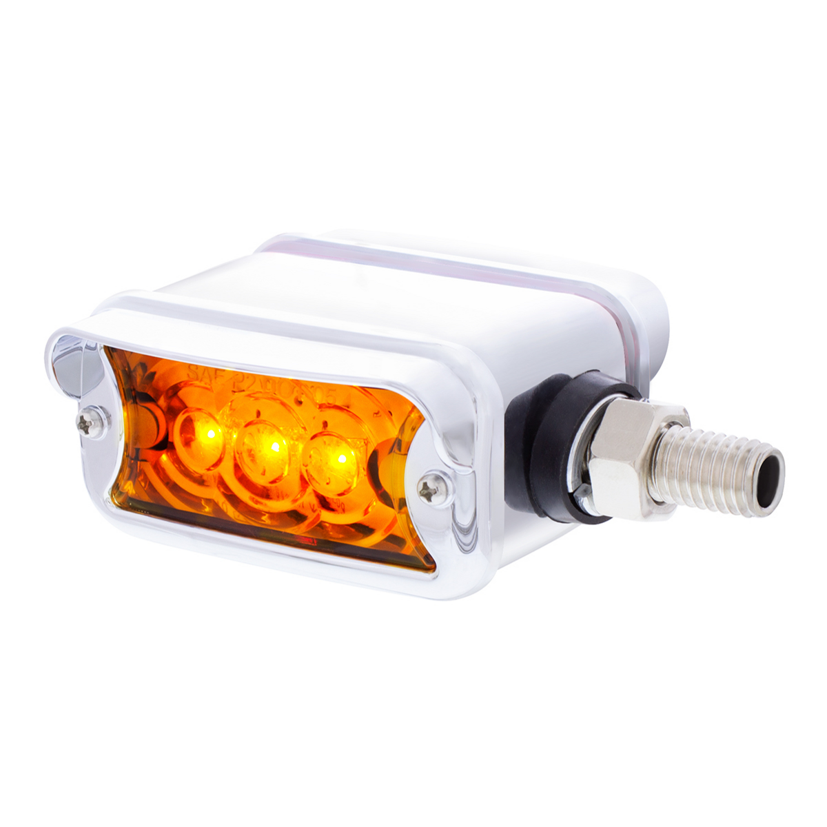 6 LED Single Function Double Face Light W/Visor - Horizontal Mount - Amber & Red LED/Amber & Red Lens - Thumbnail 10