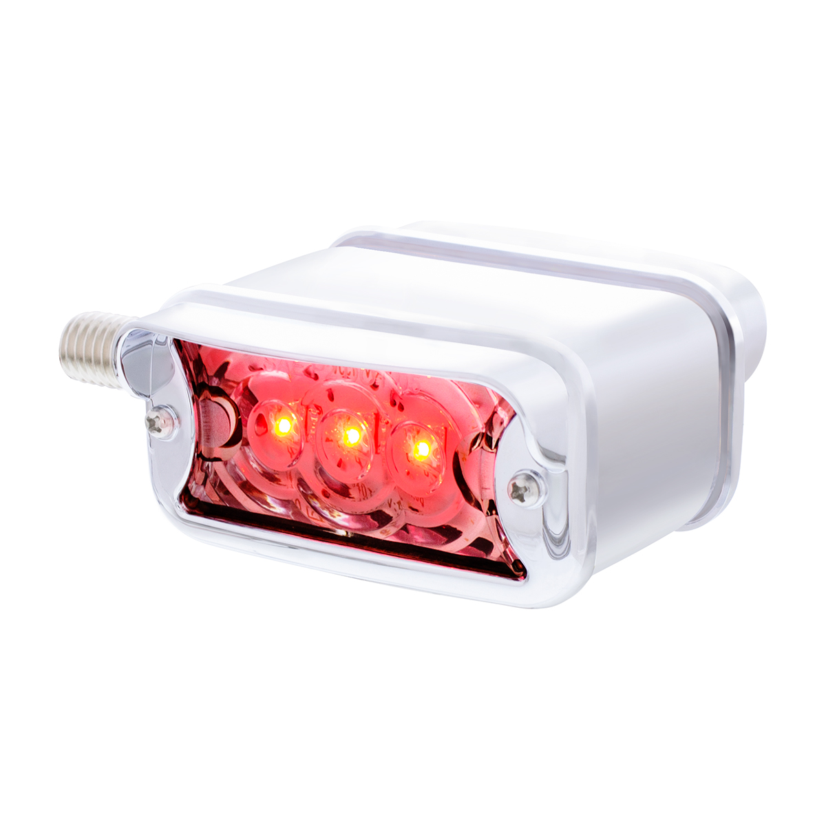 6 LED Single Function Double Face Light W/Visor - Horizontal Mount - Amber & Red LED/Clear Lens - Thumbnail 3