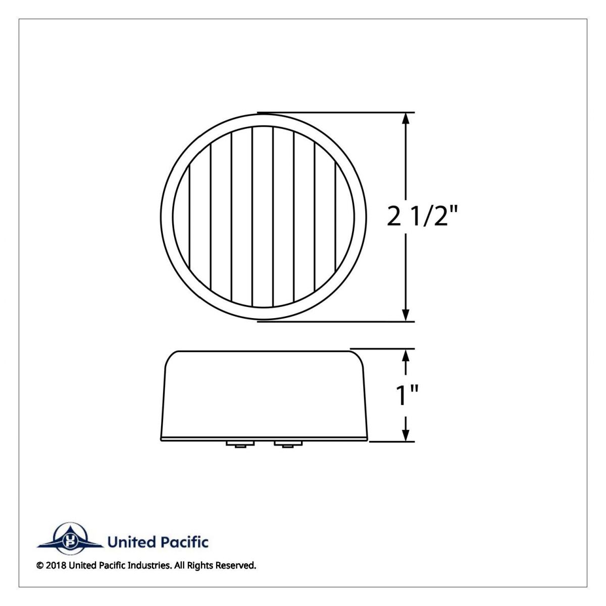 13 LED 2.5" Auxiliary/Utility Light - Blue LED/Clear Lens (Bulk) - Thumbnail 2
