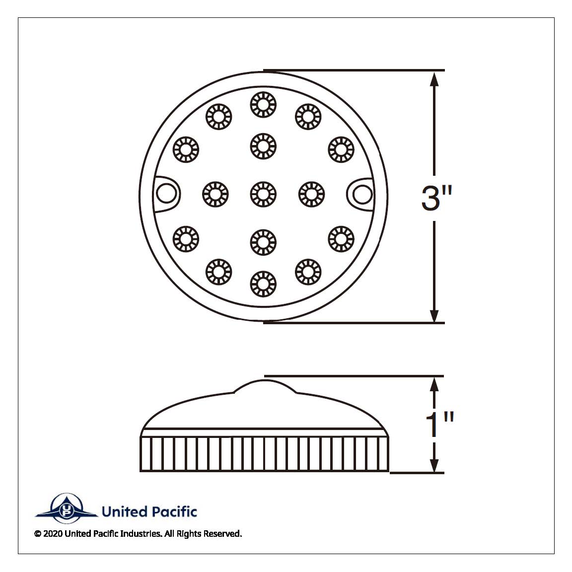 15 LED 3" Reflector Series 3 Light Only for Double Face Housing - Red LED/Red Lens (Bulk) - Thumbnail 5