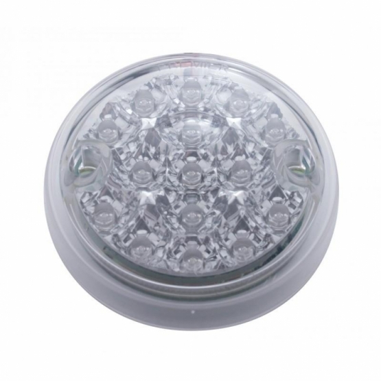 15 LED 3" Single Function Reflector Single Face Light Only - Amber LED/Clear Lens (Bulk)