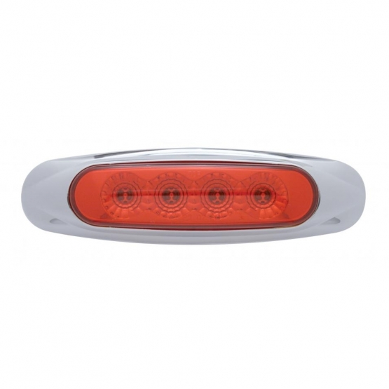 4 LED Reflector Light (Clearance/Marker) - Red LED/Red Lens (Bulk) - Thumbnail 2