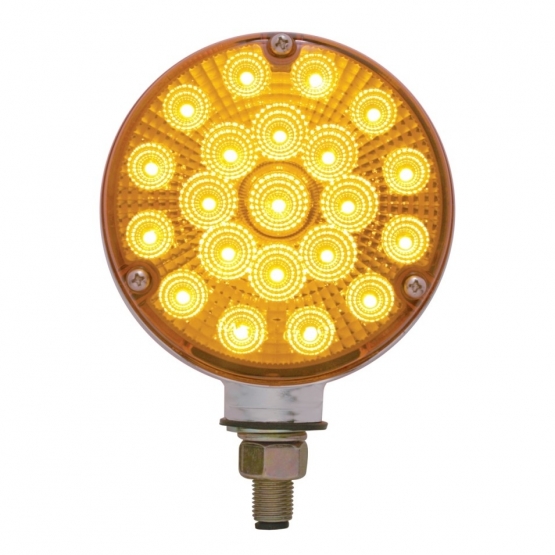 42 LED Reflector Double Face Turn Signal Light - Amber & Red LED/Amber & Red Lens - Thumbnail 2