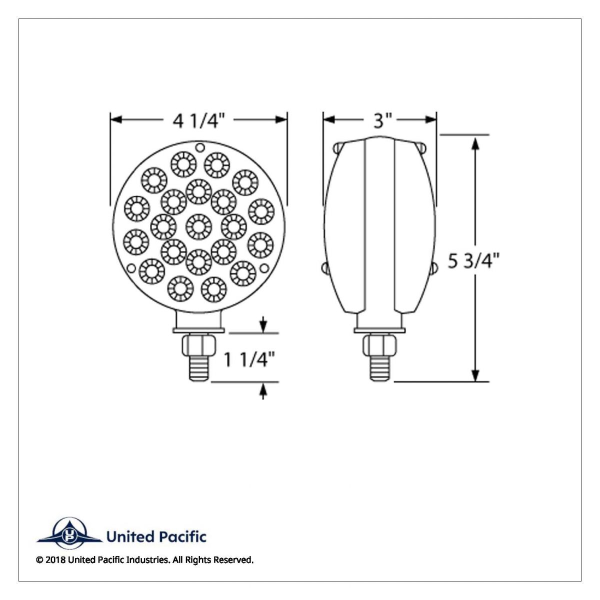42 LED Reflector Double Face Turn Signal Light - Amber & Red LED/Clear Lens - Thumbnail 3