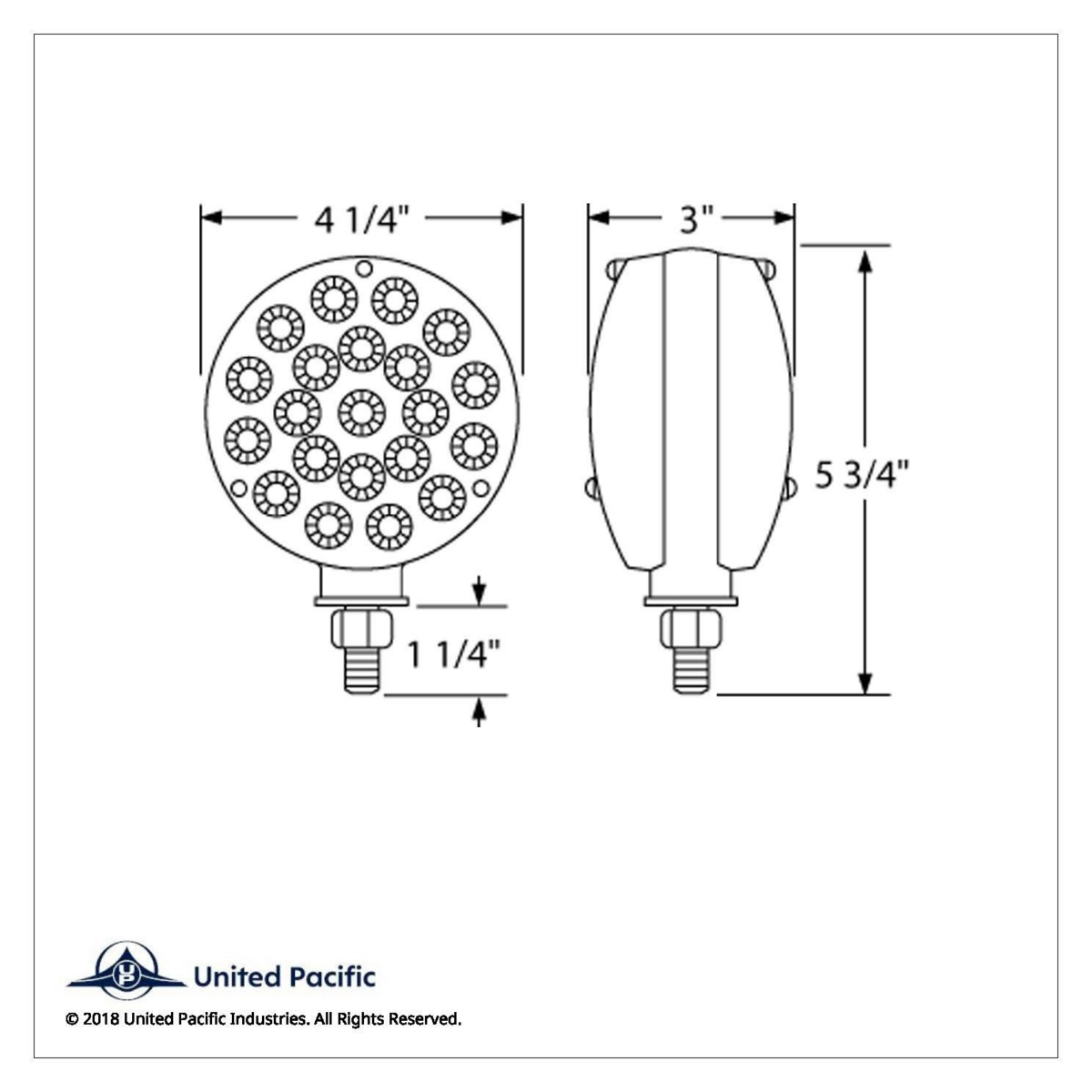 42 LED Reflector Double Face Turn Signal Light - Amber & Red LED/Clear Lens - Thumbnail 4