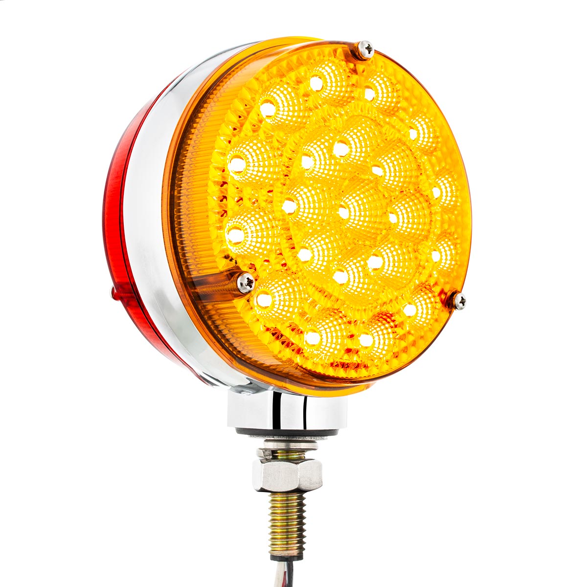 42 LED Reflector Double Face Competition Series Turn Signal Light-Amber & Red LED/Lens - Thumbnail 5
