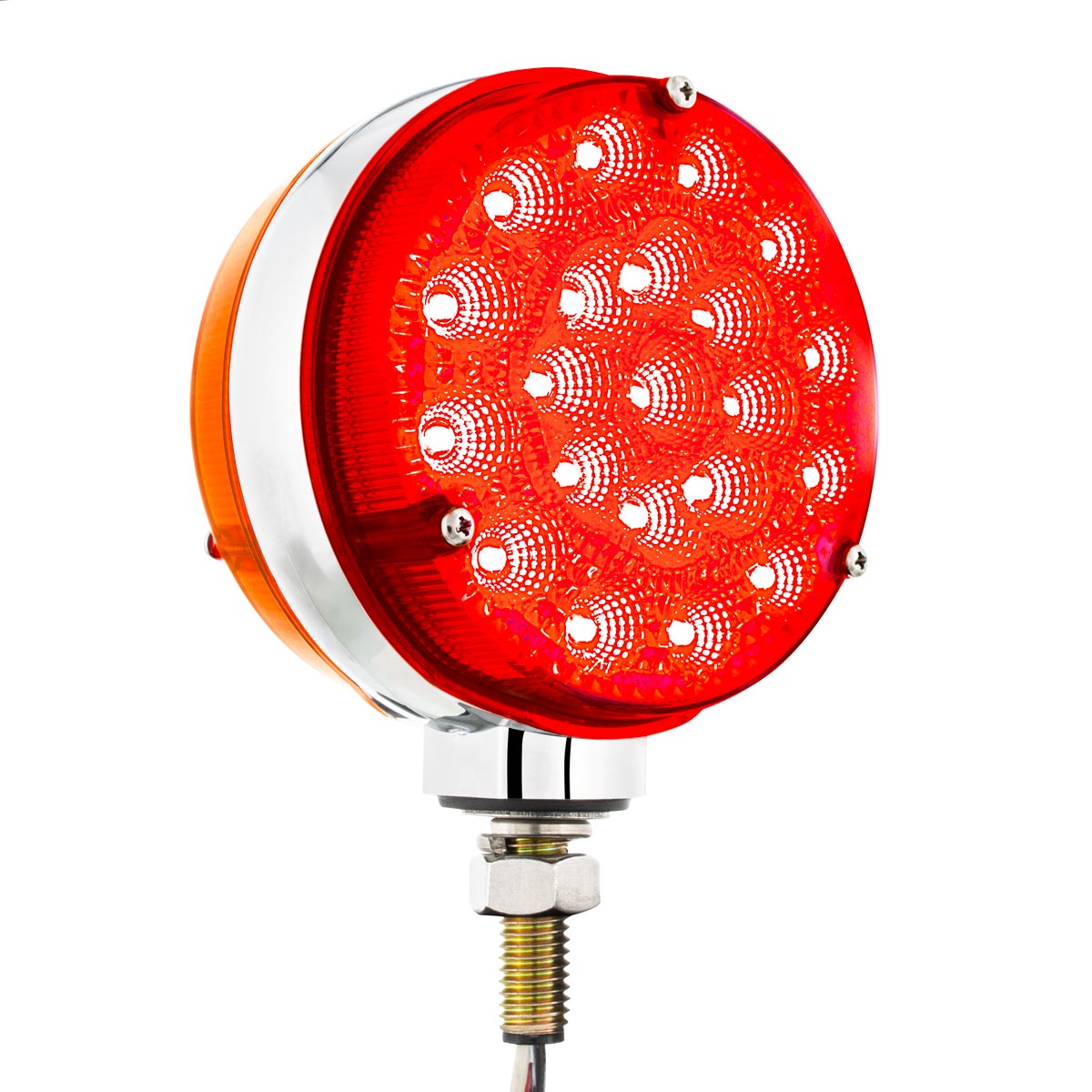 42 LED Reflector Double Face Competition Series Turn Signal Light-Amber & Red LED/Lens - Thumbnail 7