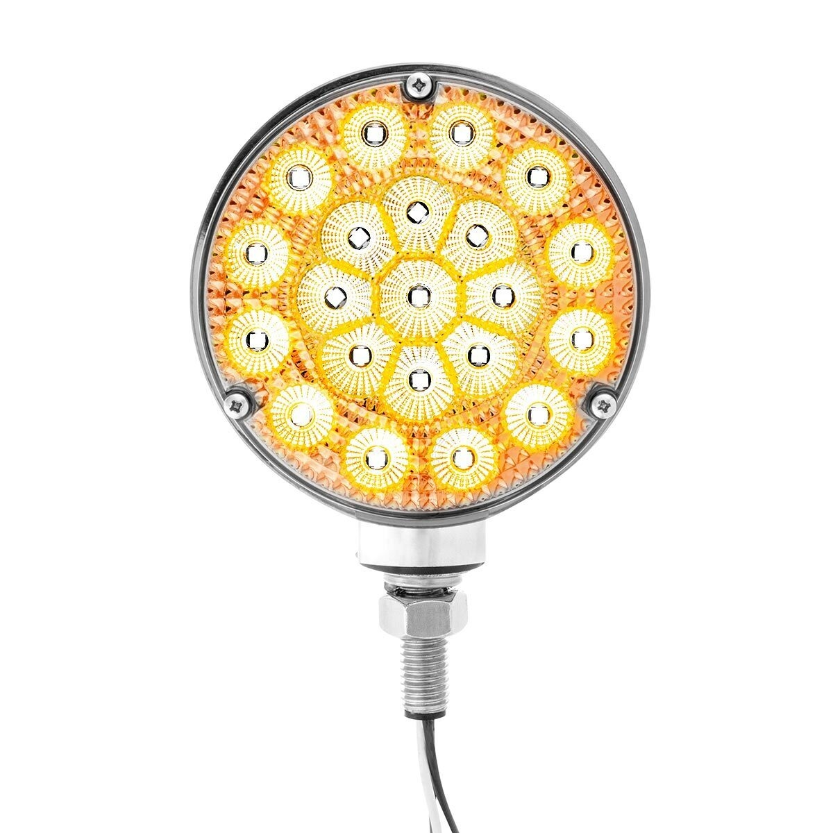 42 LED Reflector Double Face Competition Series Turn Signal Light-Amber & Red LED/Clear Lens - Thumbnail 14