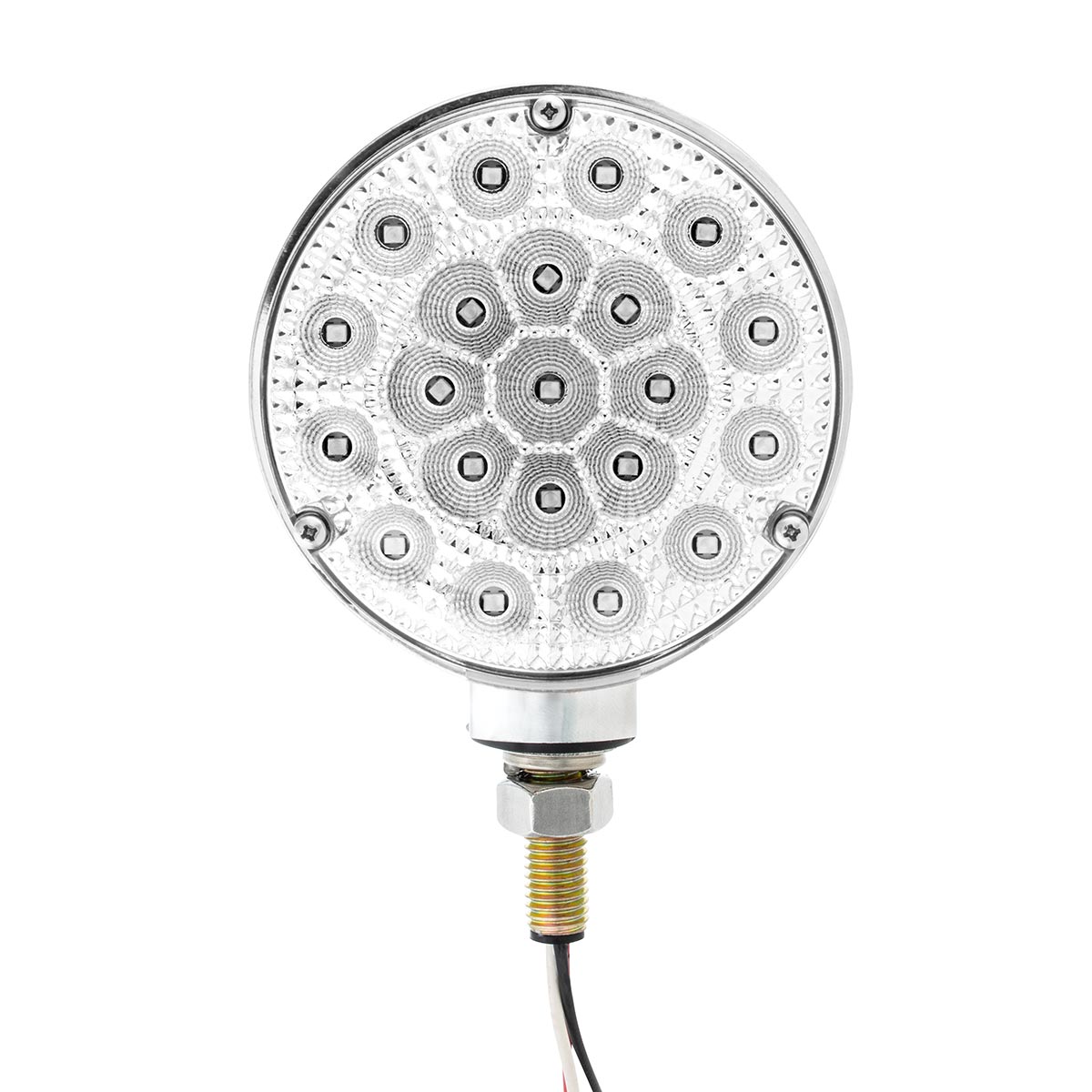 42 LED Reflector Double Face Competition Series Turn Signal Light-Amber & Red LED/Clear Lens - Thumbnail 4