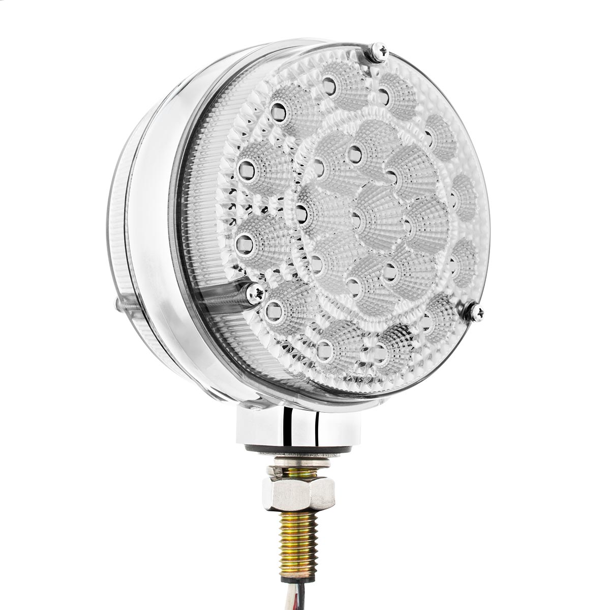 42 LED Reflector Double Face Competition Series Turn Signal Light-Amber & Red LED/Clear Lens - Thumbnail 8