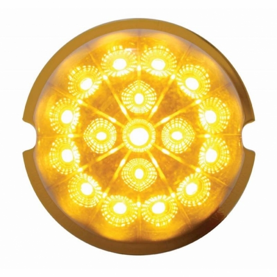 17 LED Watermelon Reflector Cab Light - Amber LED/Amber Lens - Thumbnail 2