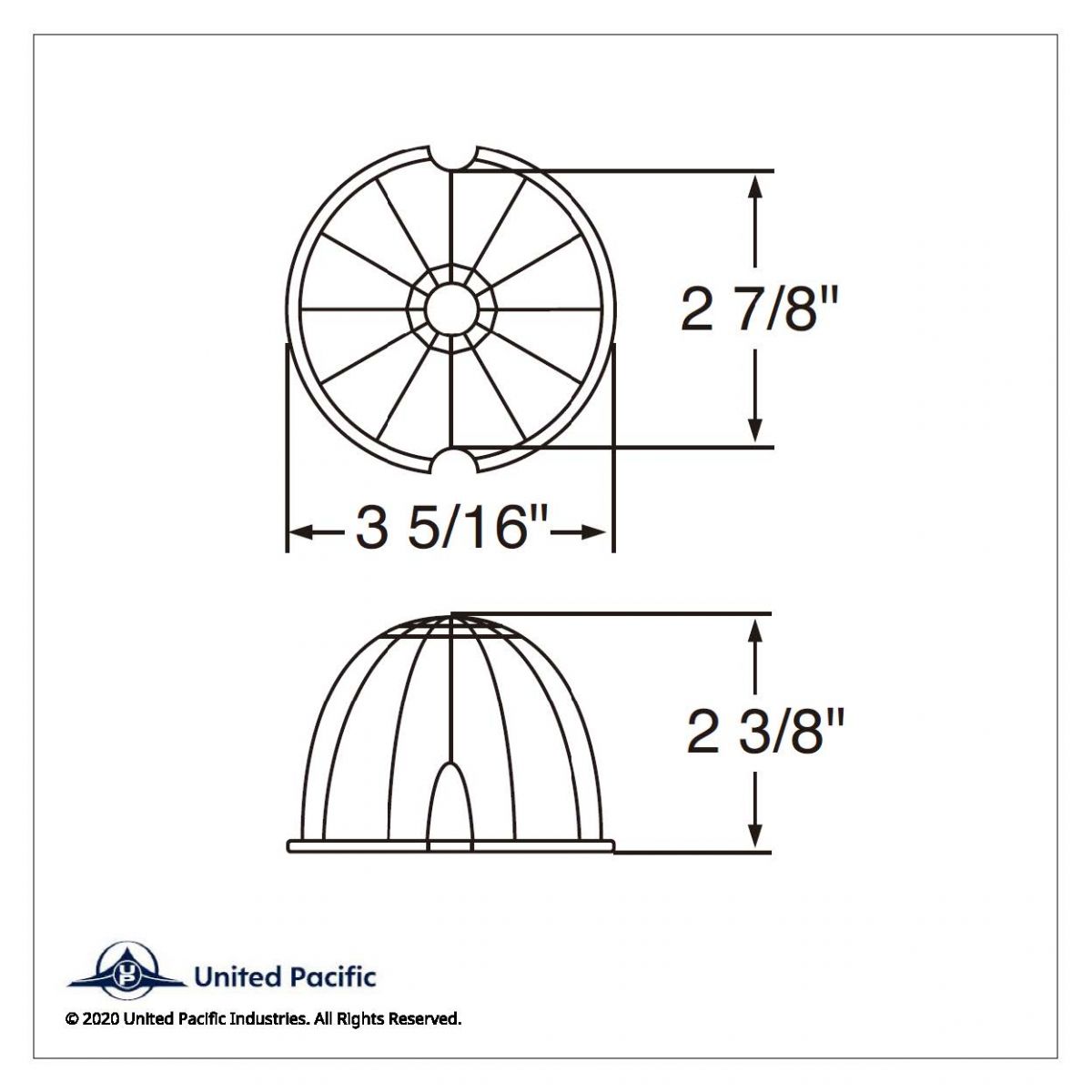 17 LED Watermelon Reflector Cab Light - Amber LED/Clear Lens - Thumbnail 3
