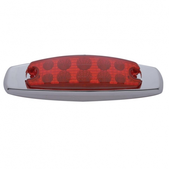 10 LED Reflector Rectangular Light (Clearance/Marker) - Red LED/Red Lens - Thumbnail 3