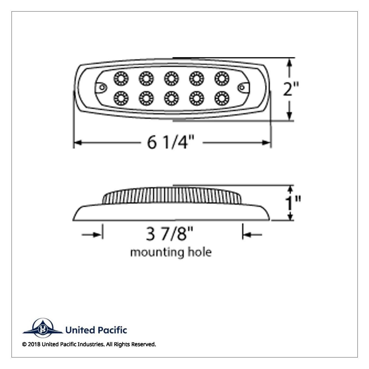 10 LED Reflector Rectangular Light (Clearance/Marker) - Amber LED/Clear Lens - Thumbnail 5