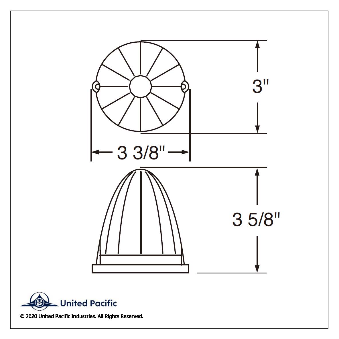 19 LED Reflector Grakon 1000 Style Cab Light - Amber LED/Amber Lens - Thumbnail 8