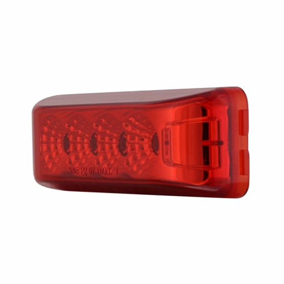 4 LED Reflector Rectangular Light (Clearance/Marker) - Red LED/Red Lens - Thumbnail 4