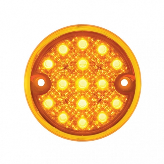 15 LED 3" Reflector Series 4 Light Only For Double Face Light Housing - Amber LED/Amber Lens (Bulk)