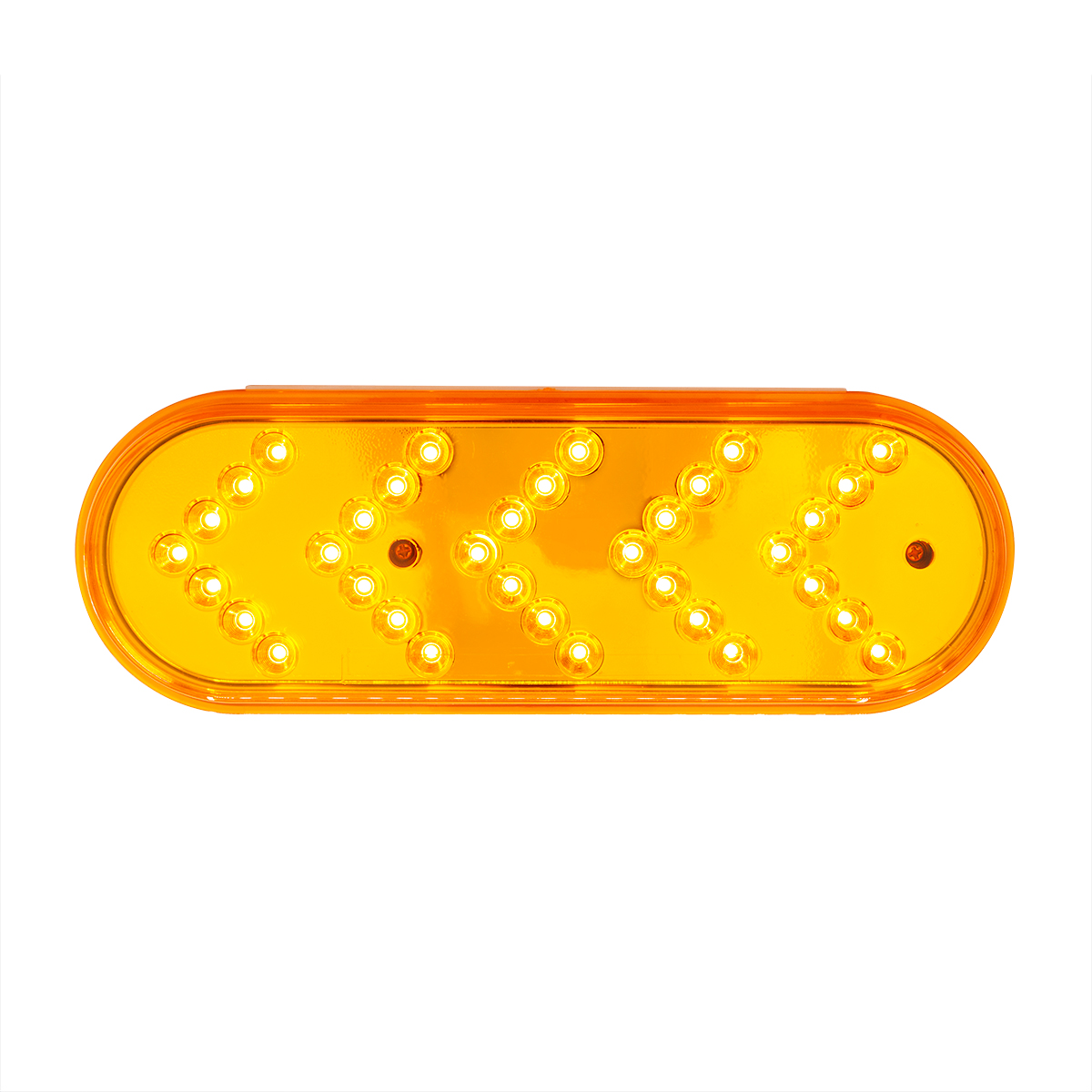 35 LED 6" Reflector Oval Sequential Turn Signal Light - Amber LED/Amber Lens - Thumbnail 5