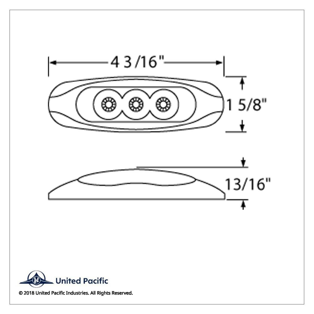 3 LED Reflector Light (Clearance/Marker) - Amber LED/Amber Lens - Thumbnail 5