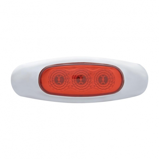 3 LED Reflector Light (Clearance/Marker) - Red LED/Red Lens - Thumbnail 2