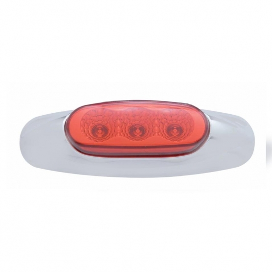 3 LED Reflector Light (Clearance/Marker) - Red LED/Red Lens - Thumbnail 3