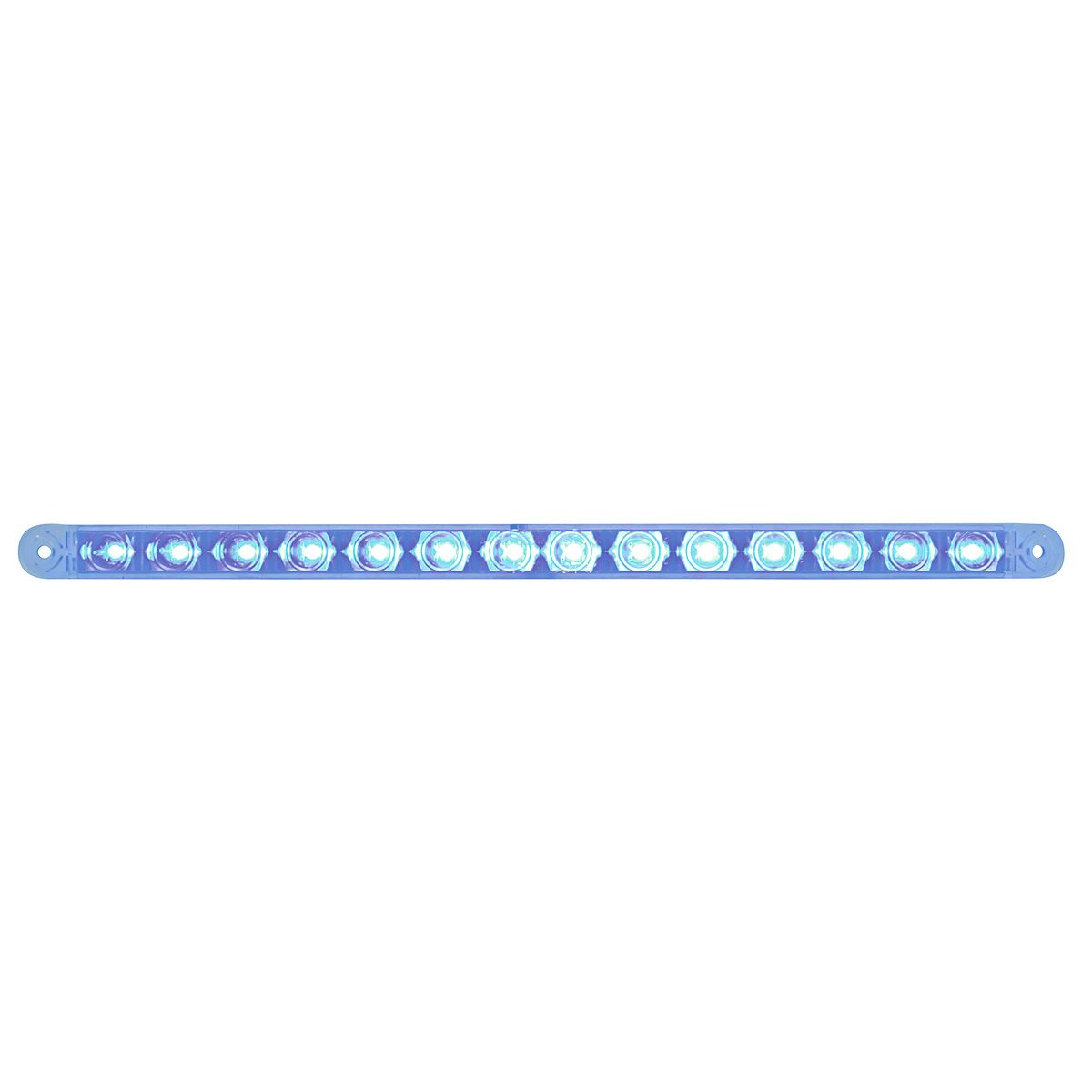 14 LED 12" Auxiliary Strip Light - Blue LED/Clear Lens (Bulk)