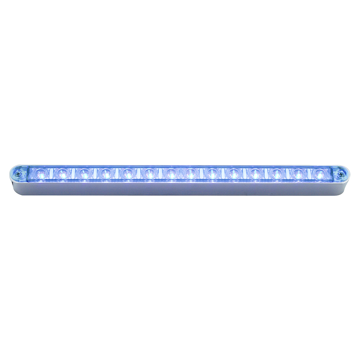 14 LED 12" Auxiliary Strip Light - Blue LED/Clear Lens (Bulk) - Thumbnail 3