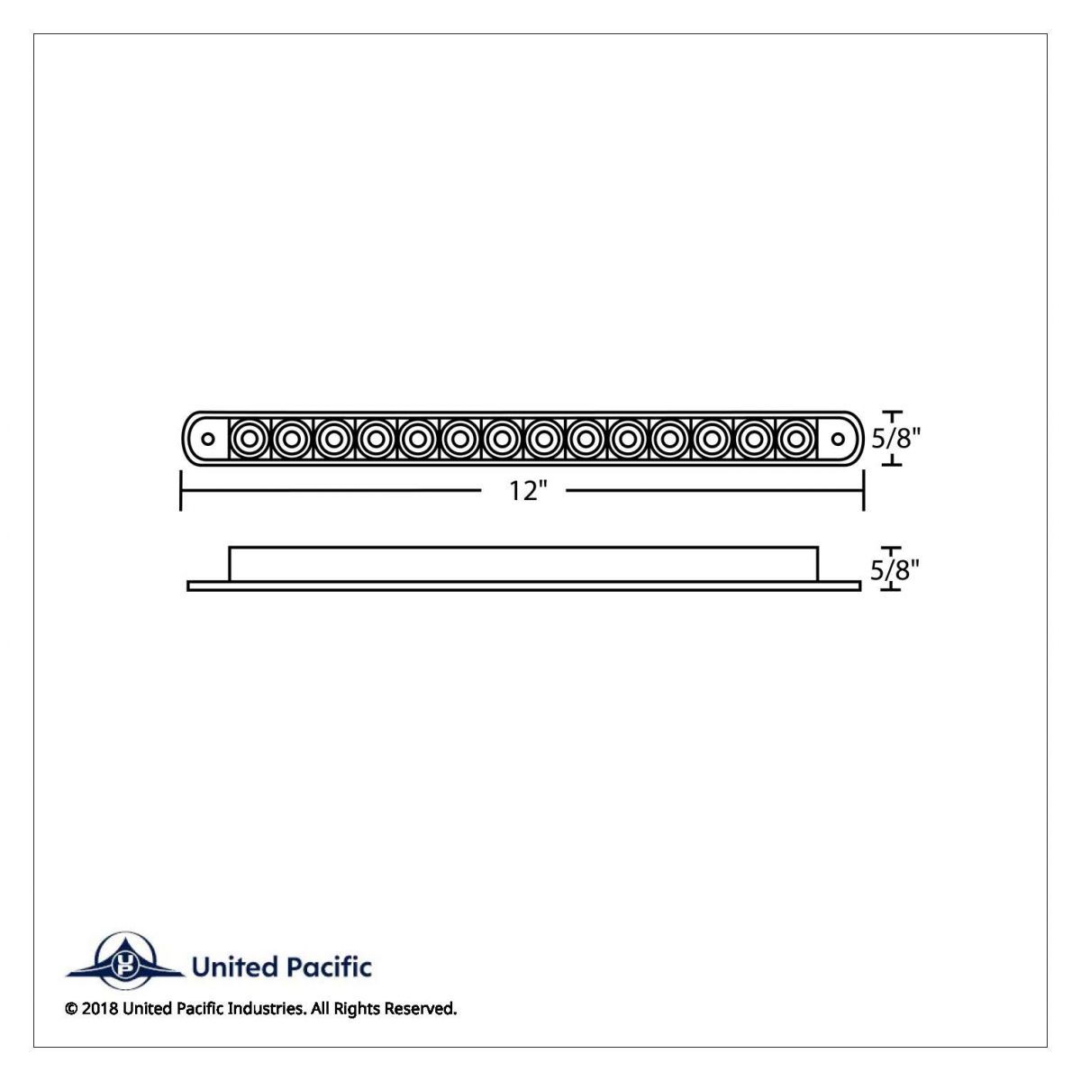 14 LED 12" Auxiliary Strip Light - White LED/Clear Lens (Bulk) - Thumbnail 2