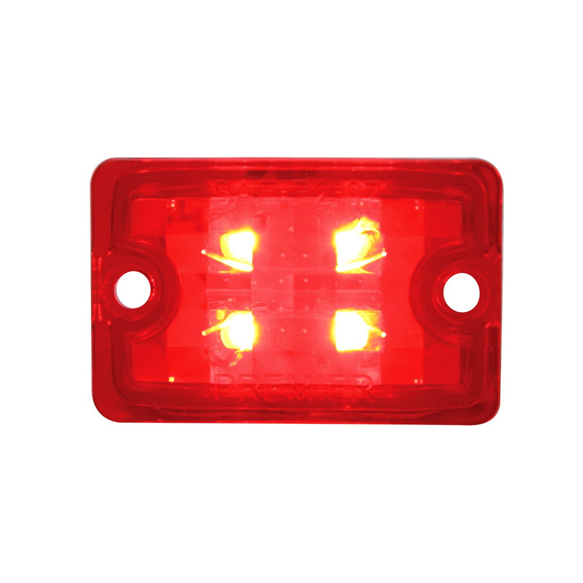 4 LED Small Rod Light Only - Red LED/Red Lens (Bulk)