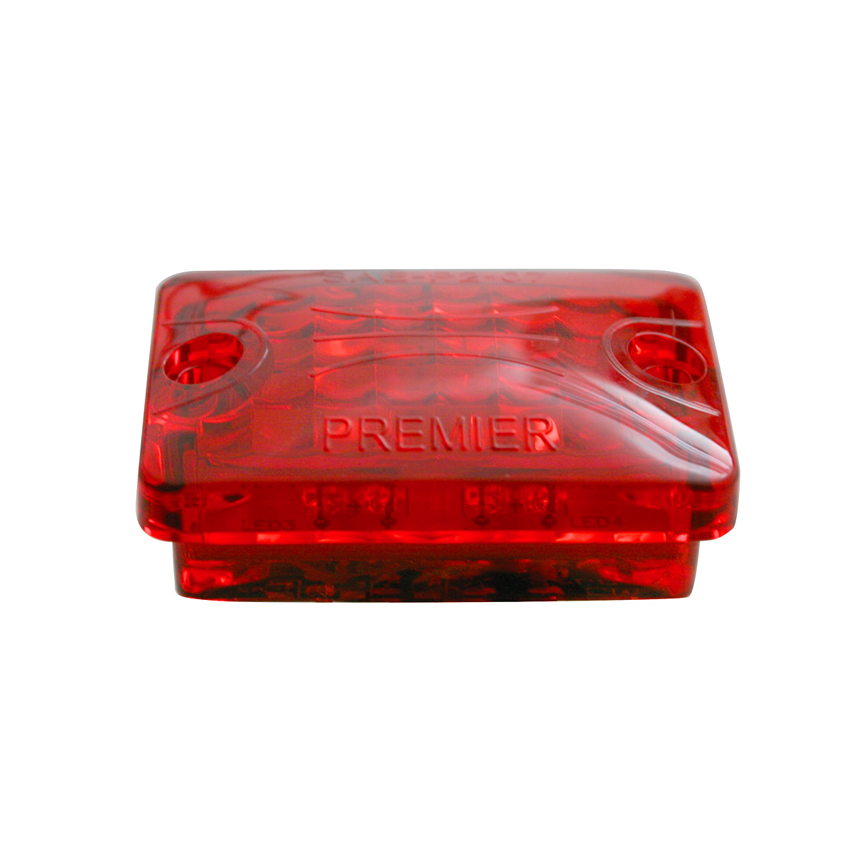 4 LED Small Rod Light Only - Red LED/Red Lens (Bulk) - Thumbnail 2