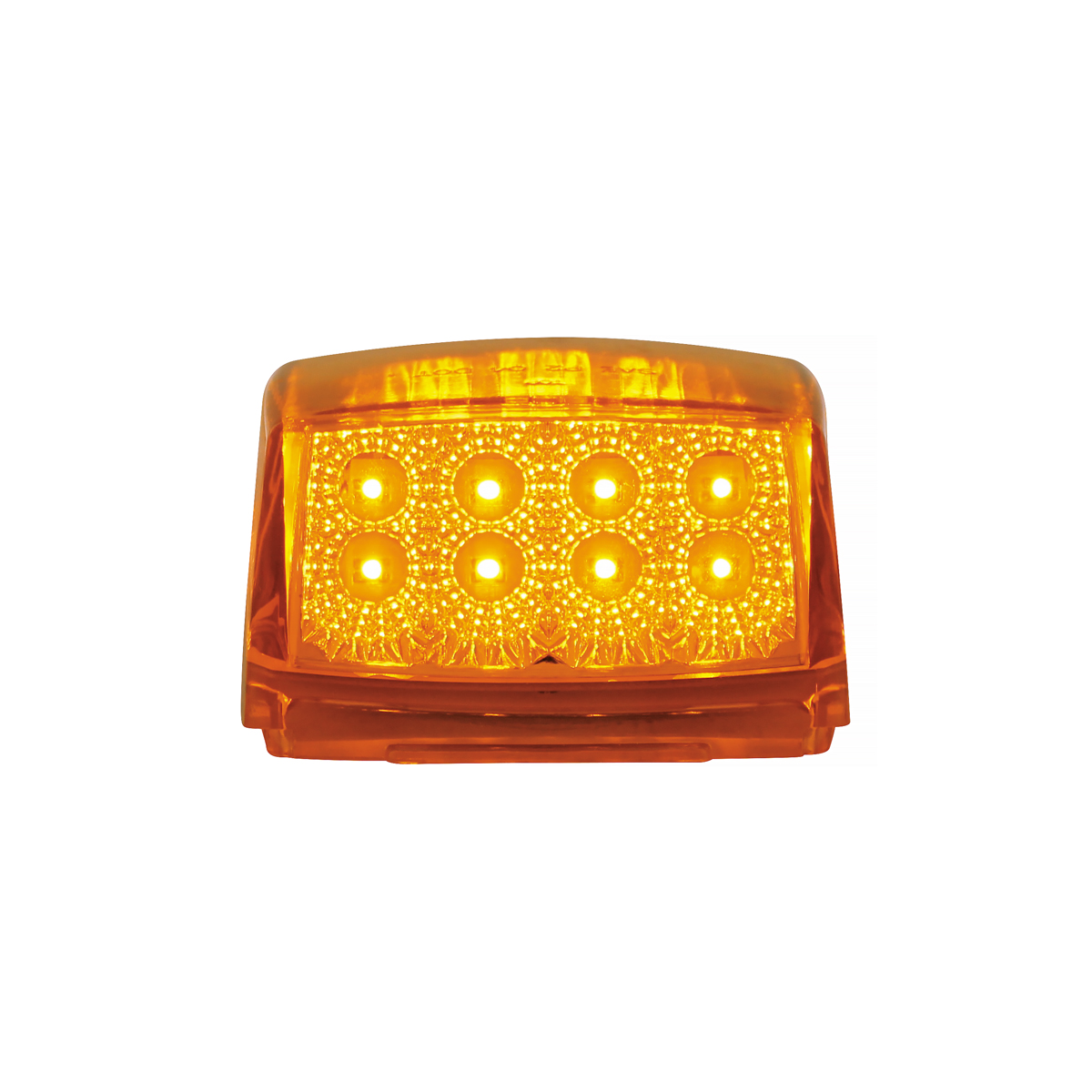 17 LED Reflector Square Cab Light - Amber LED/Amber Lens - Thumbnail 3