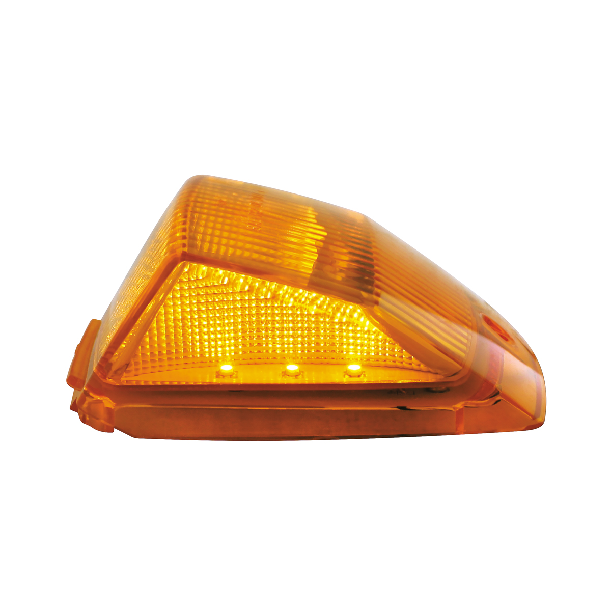 17 LED Reflector Square Cab Light - Amber LED/Amber Lens - Thumbnail 5
