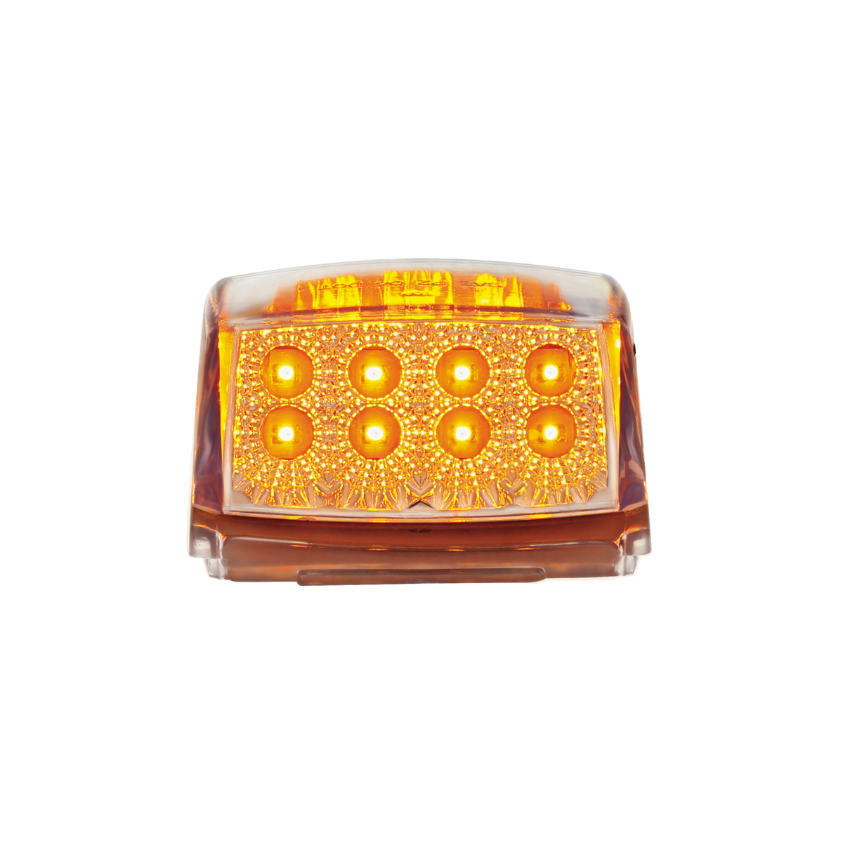17 LED Reflector Square Cab Light - Amber LED/Clear Lens - Thumbnail 3