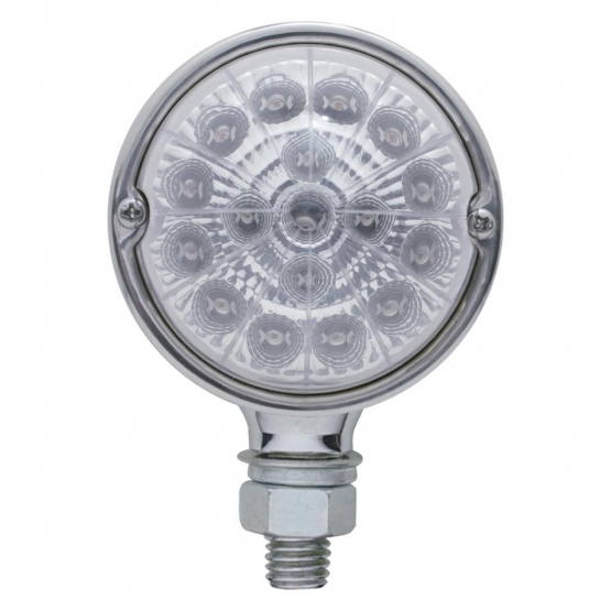 17 LED Dual Function Reflector Single Face Light - Amber LED/Clear Lens - Thumbnail 2