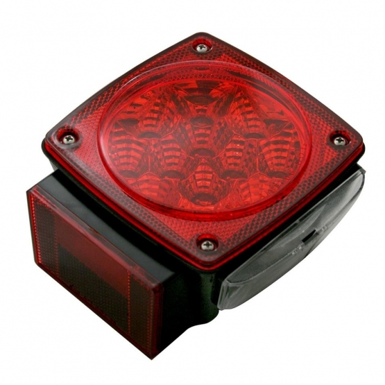 Over 80" Wide LED Reflector Submersible Combination Tail Light With License Light (Bulk) - Thumbnail 4