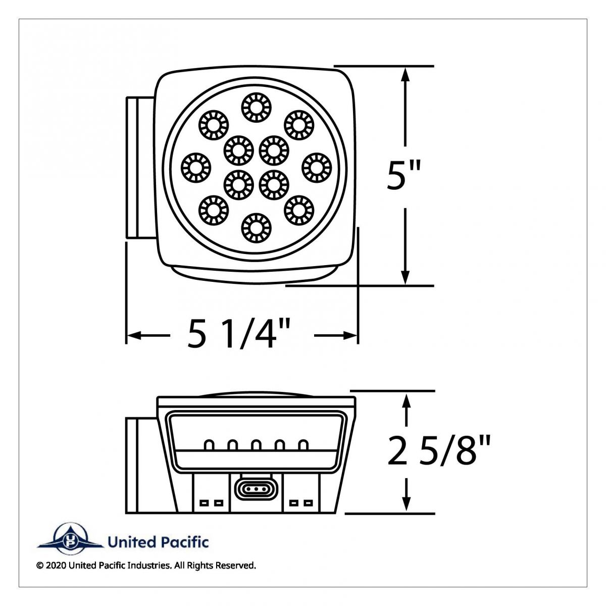 Over 80" Wide LED Reflector Submersible Combination Tail Light With License Light (Bulk) - Thumbnail 7