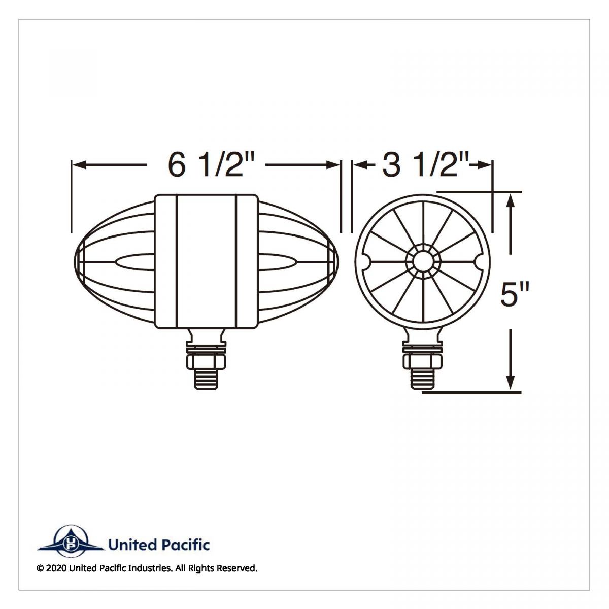 34 LED Reflector Watermelon Double Face Light - Amber & Red LED/Clear Lens - Thumbnail 2