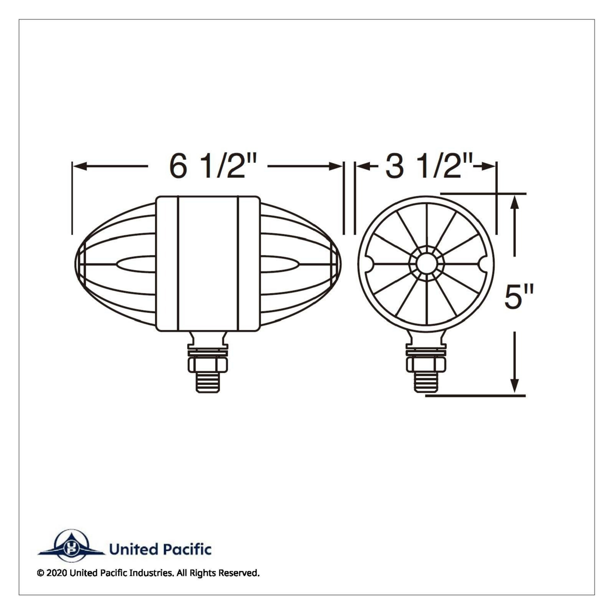 34 LED Reflector Watermelon Double Face Light - Amber & Red LED/Clear Lens - Thumbnail 3