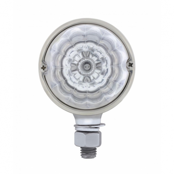 17 LED Reflector Watermelon Single Face Light - Amber LED/Clear Lens - Thumbnail 2