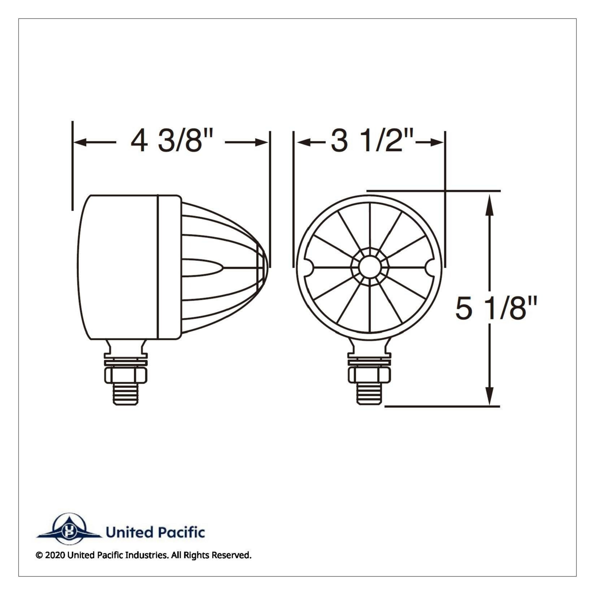17 LED Reflector Watermelon Single Face Light - Amber LED/Clear Lens - Thumbnail 4