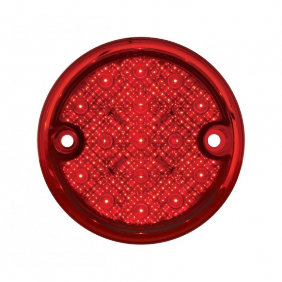 30 LED 3" Dual Function Reflector Double Face Light Kit - Amber & Red LED/Amber & Red Lens - Thumbnail 2