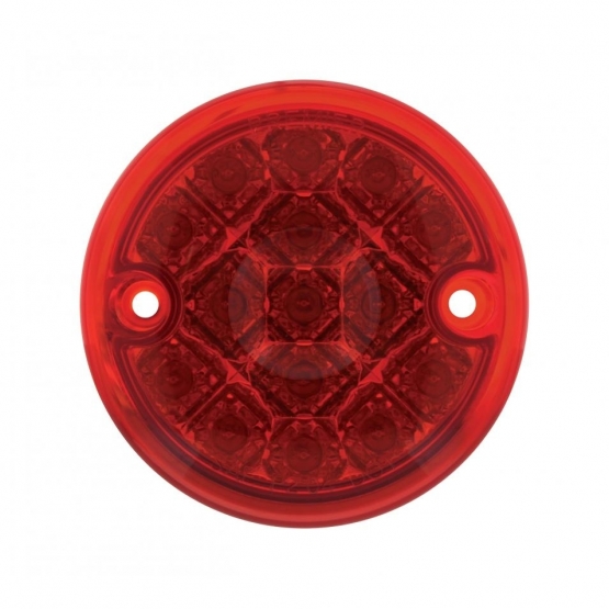 30 LED 3" Dual Function Reflector Double Face Light Kit - Amber & Red LED/Amber & Red Lens - Thumbnail 3