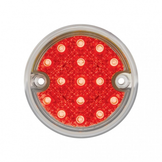 30 LED 3" Dual Function Reflector Double Face Light Kit - Amber & Red LED/Clear Lens - Thumbnail 3