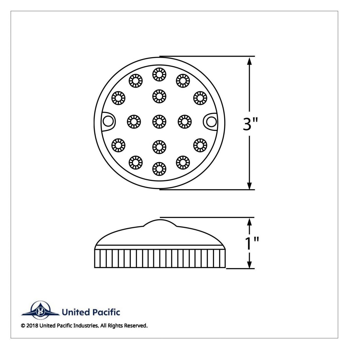 30 LED 3" Dual Function Reflector Double Face Light Kit - Amber & Red LED/Clear Lens - Thumbnail 5