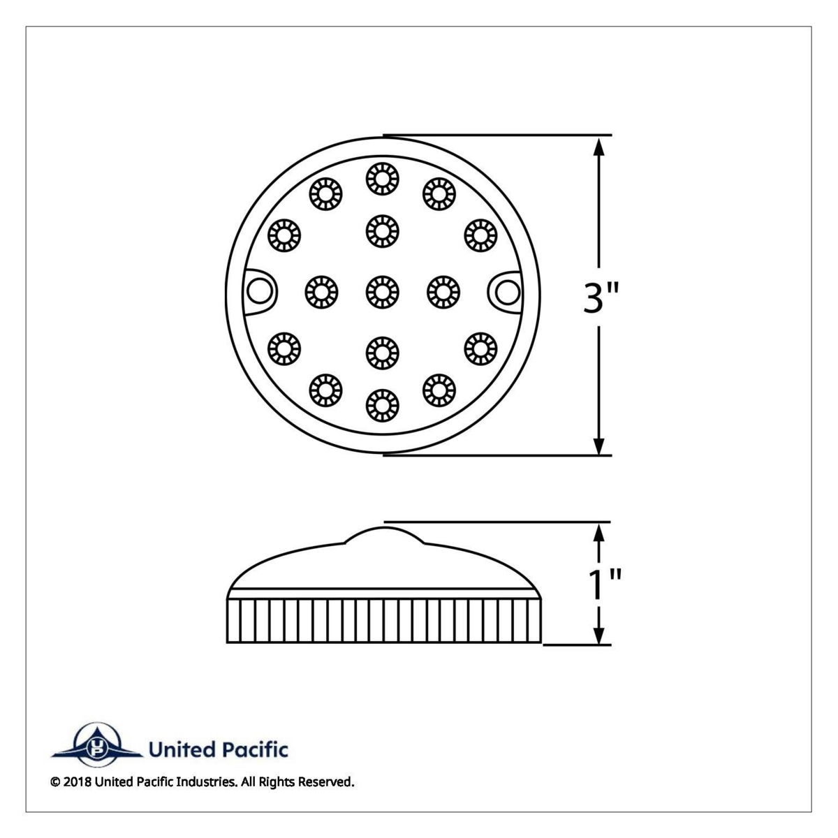 30 LED 3" Dual Function Reflector Double Face Light Kit - Amber & Red LED/Clear Lens - Thumbnail 6
