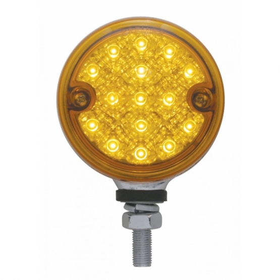 15 LED 3" Dual Function Reflector Single Face Light - Amber LED/Amber Lens - Thumbnail 2
