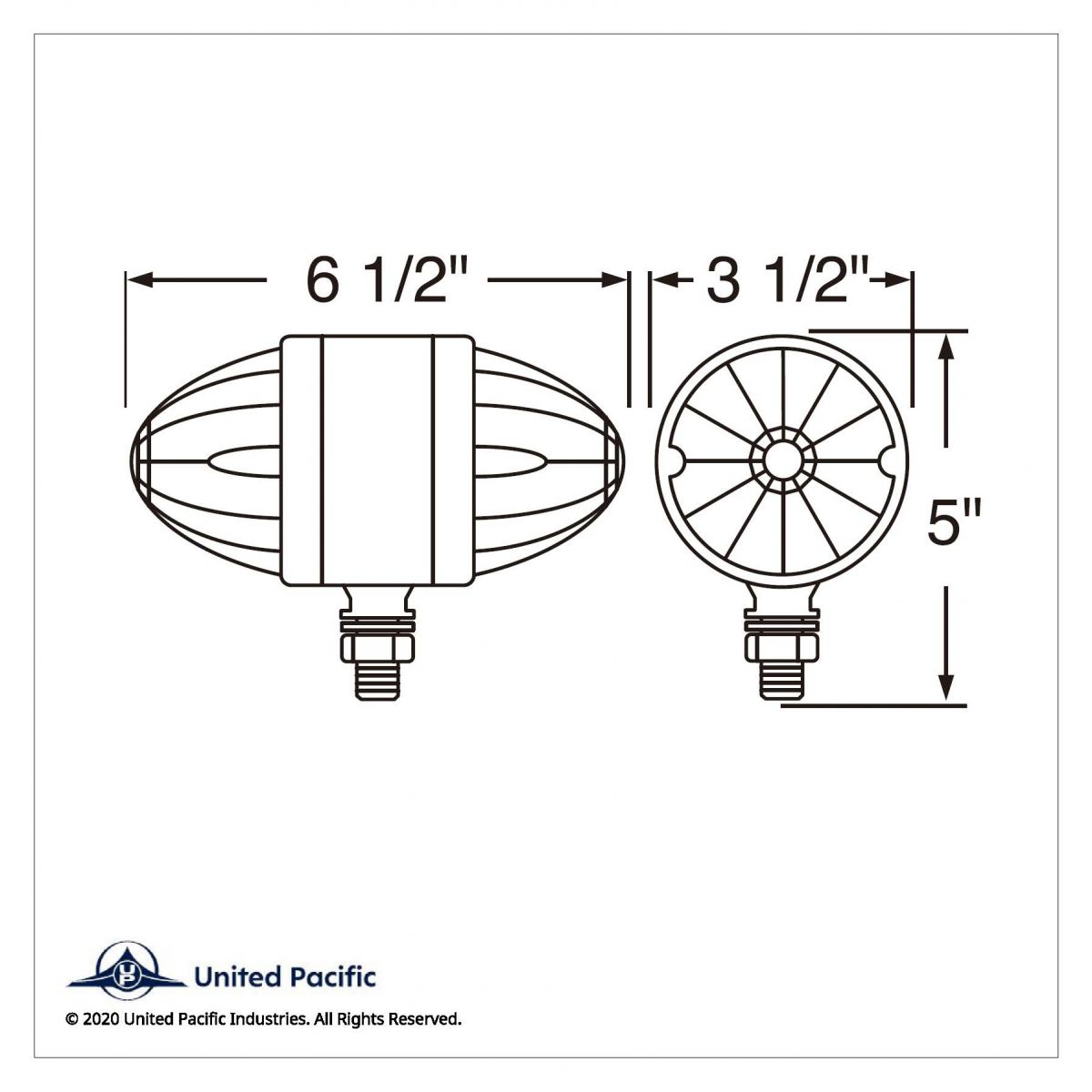 34 LED Reflector Double Face Light - Amber & Red LED/Amber & Red Lens - Thumbnail 2