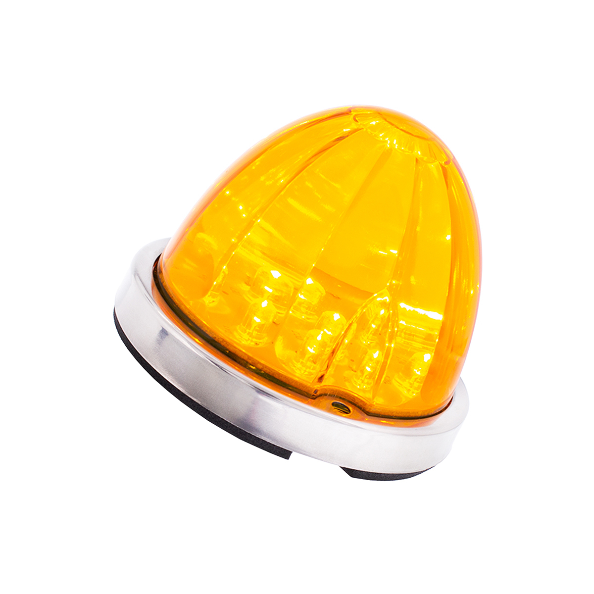 17 LED Watermelon Flush Mount Kit With Low Profile Bezel - Amber LED/Amber Lens - Thumbnail 6